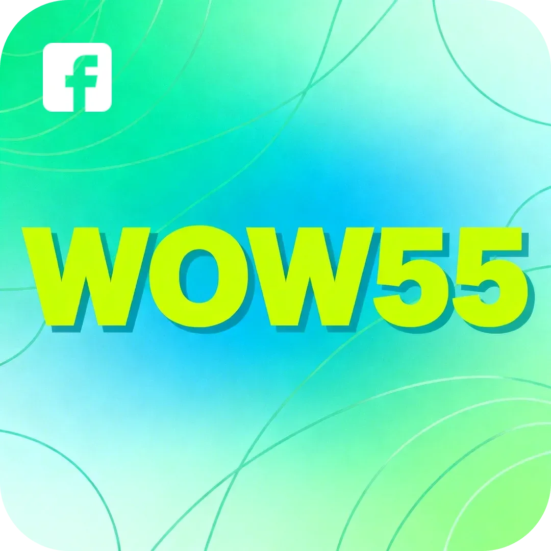 Página oficial da wow55 no Facebook